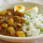 カレー　枝豆