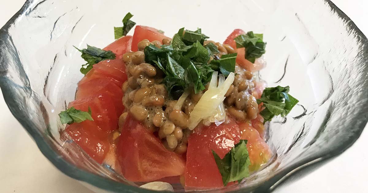 納豆　トマト