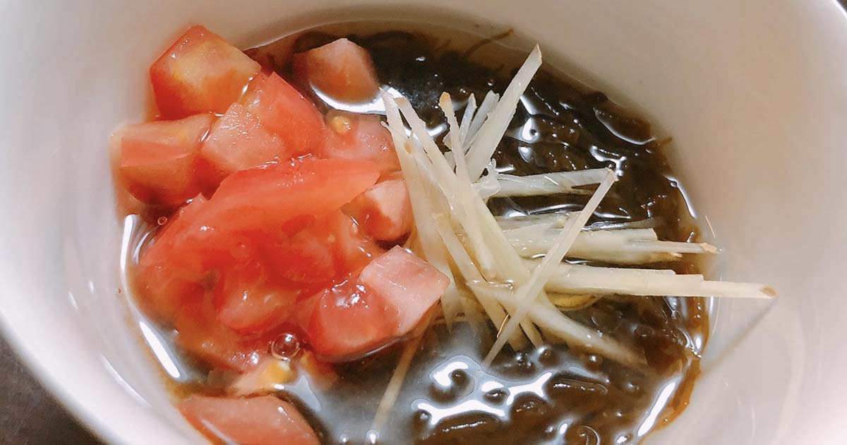 もずく　トマト