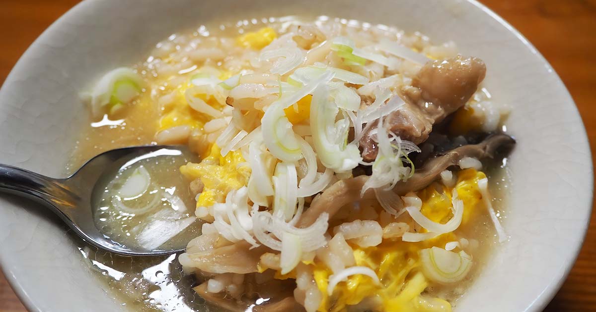 たまご雑炊　きのこ