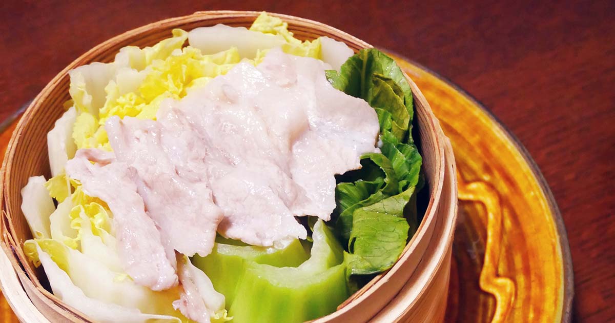 蒸し　豚