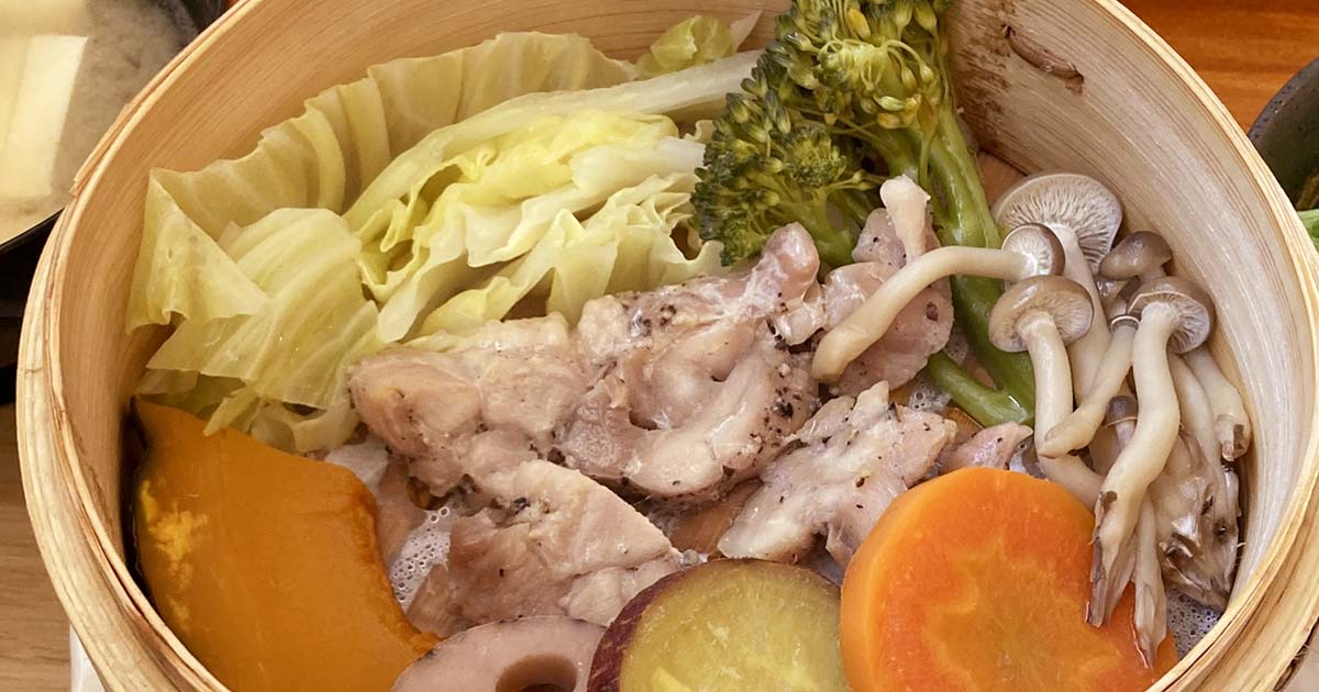 蒸し　鶏