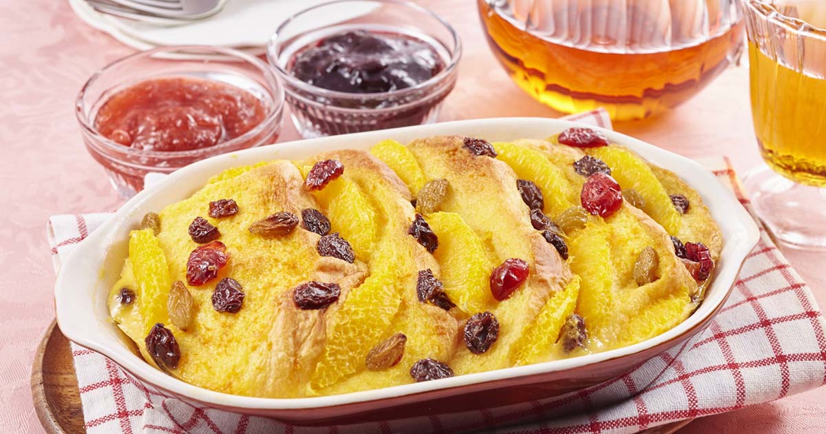 フルーツグラタン　パンプディング