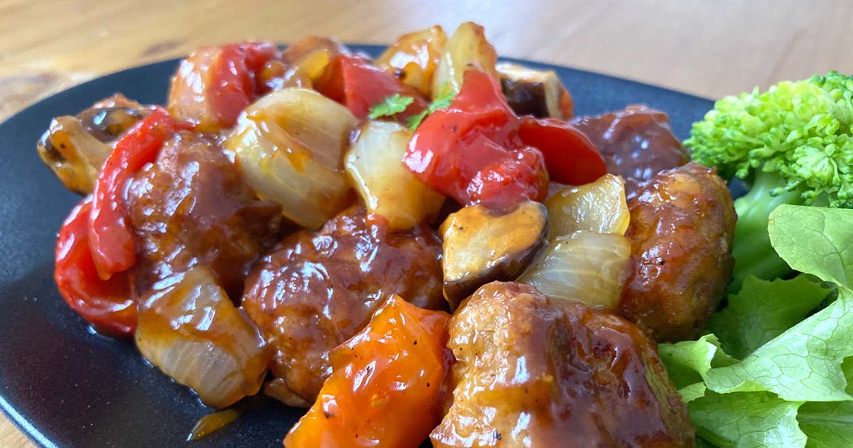 酢豚　ブロッコリー