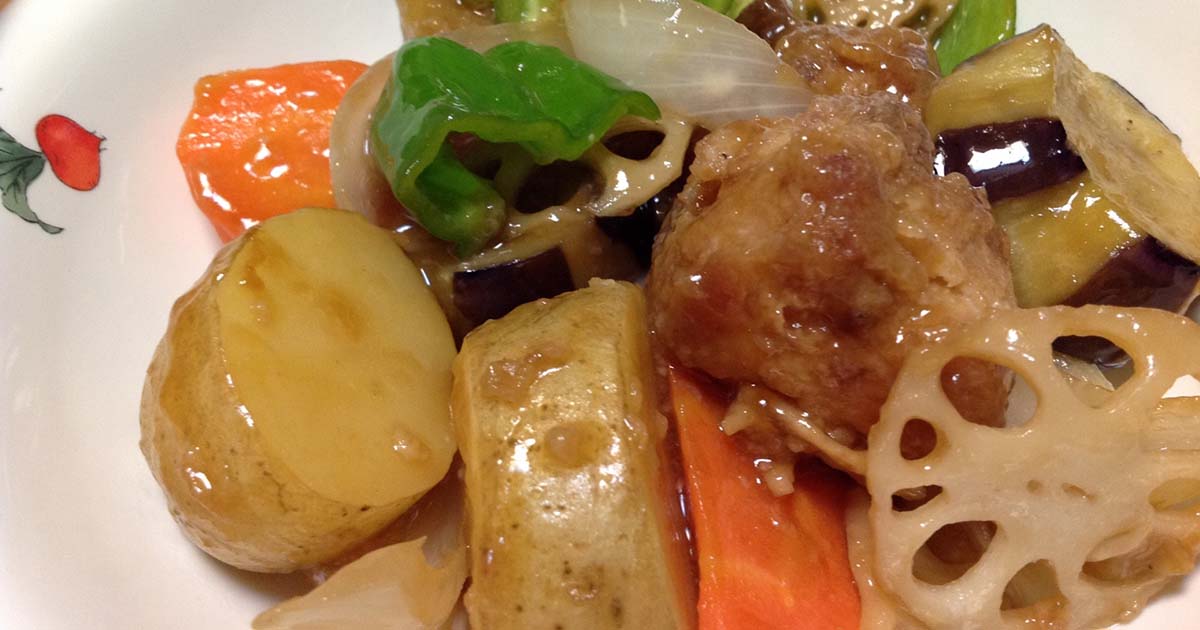 酢豚　じゃがいも