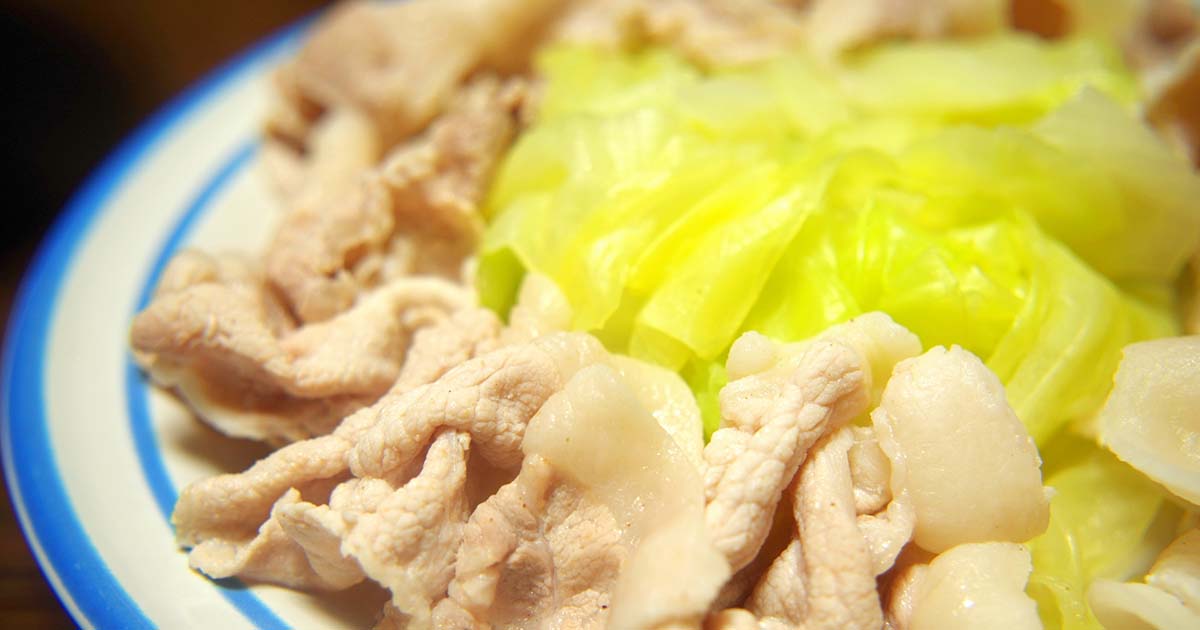 豚しゃぶ　キャベツ