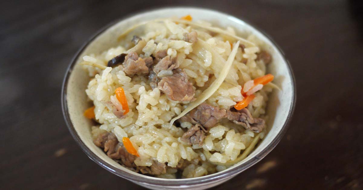 牛ごぼう　ご飯