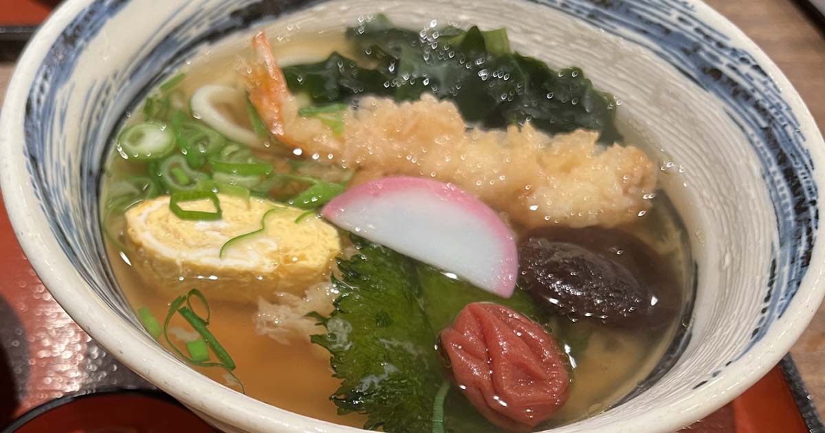 だし巻き卵　うどん