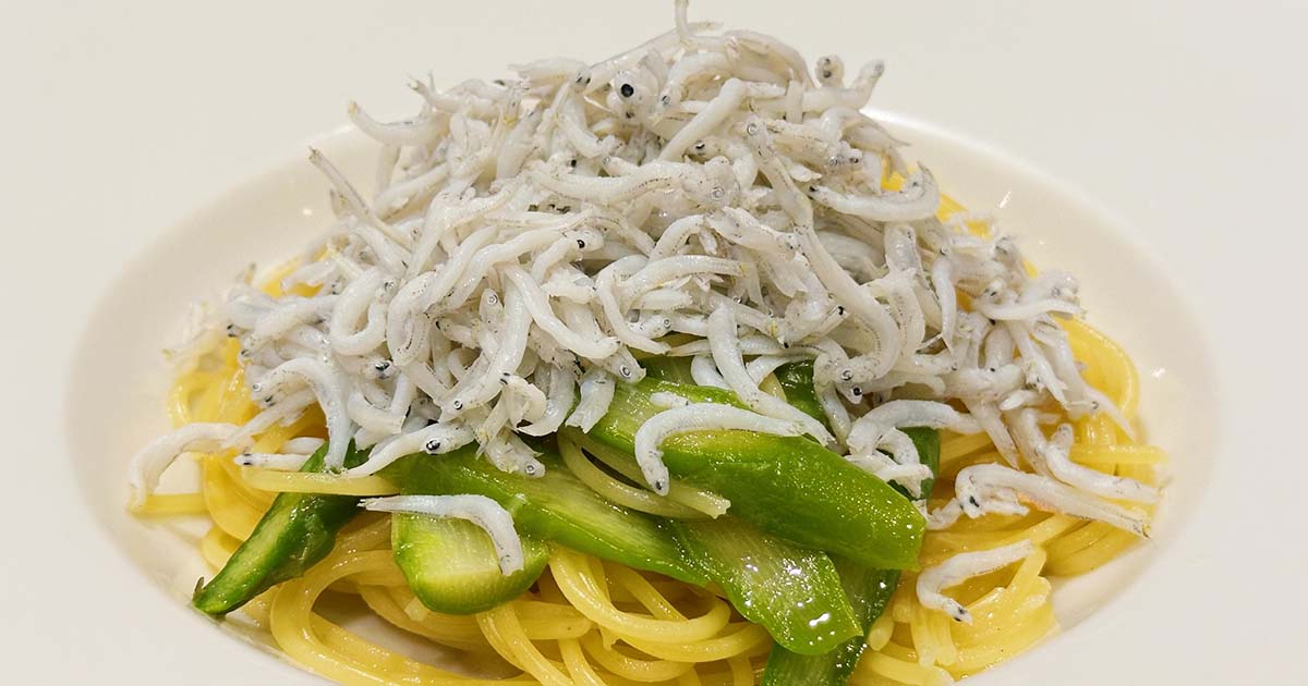しらす　パスタ　アスパラガス