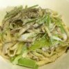 ねぎとしいたけのパスタ