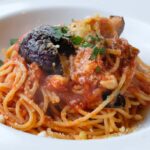 ナスモッツァレラ　パスタ